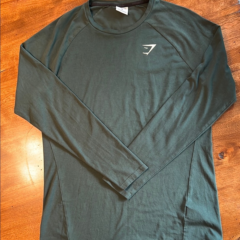 Gymshark Green Long Sleeve Performance Tee